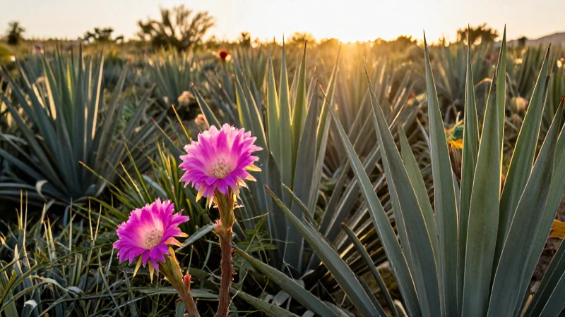 FAUNA Y FLORA DE QUERÉTARO: DESCUBRE SU RIQUEZA NATURAL 7 Fotografía naturalista: agave y flor en contraluz
