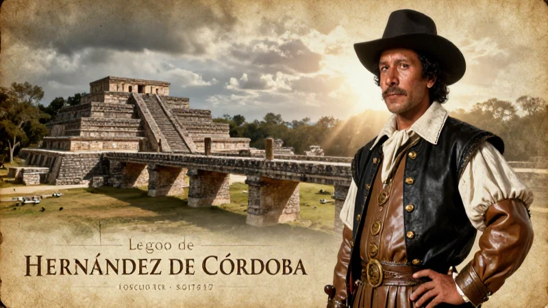 FCO HERNÁNDEZ DE CÓRDOBA: Descubre su IMPACTO en 1517 10 Hernández de Córdoba, mestizo, en caravela renacentista