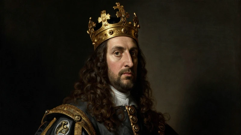Retrato de Felipe II, corona y luz dramática