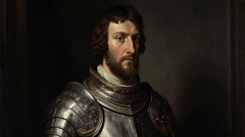Retrato sombrío de Felipe II, óleo y detallado