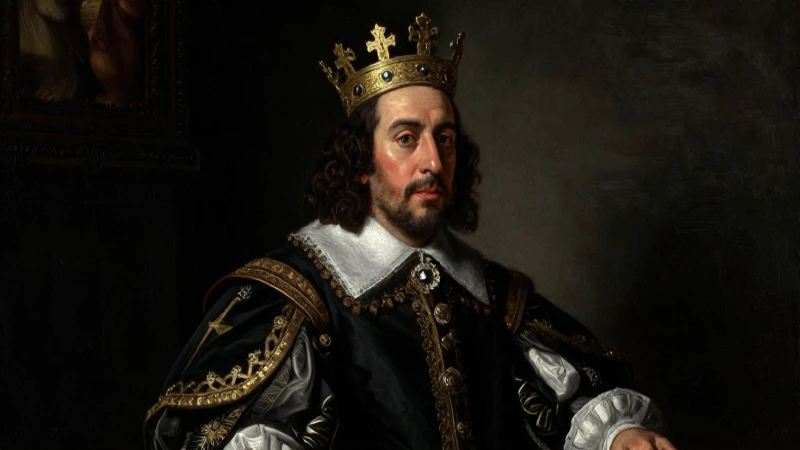 Felipe IV, retrato barroco, de tez mestiza
