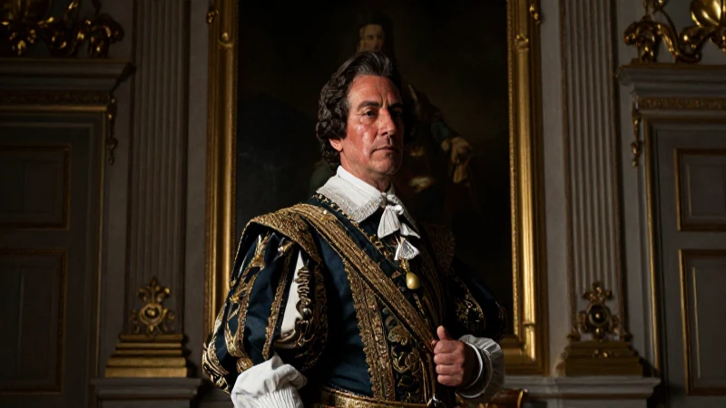 Retrato regio de Felipe IV en barroco