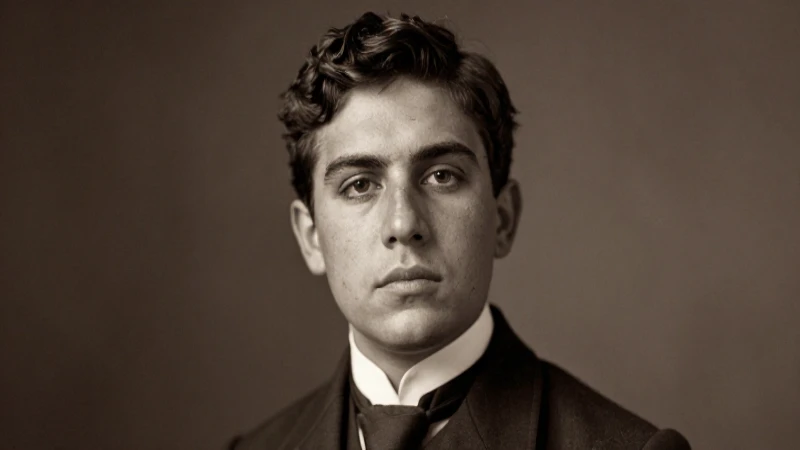 Retrato sepia de un joven mexicano elegante