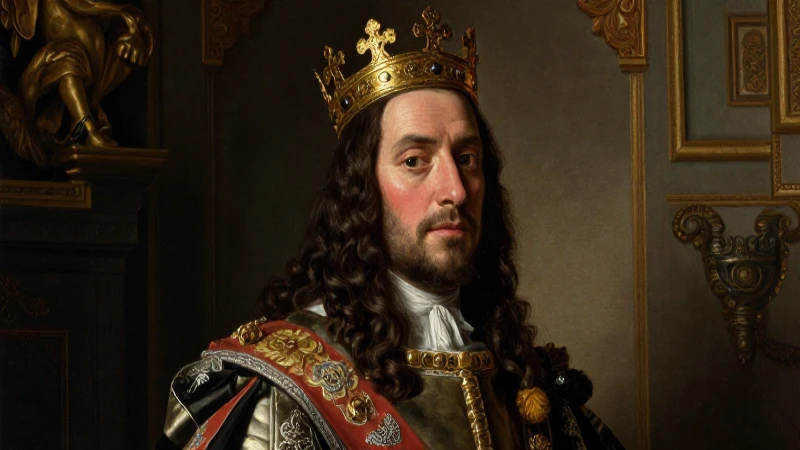 Retrato barroco de Fernando VI, regio y mestizo