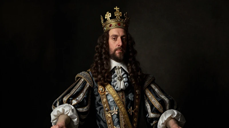 Fernando VII de España: Su BIOGRAFÍA y LEGADO REYAL 6 Retrato barroco de Fernando VII, coronado y dramático