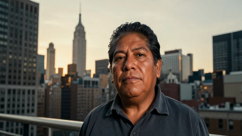 Persona mestiza en Nueva York, hora dorada