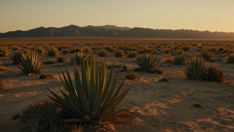 Desierto de Baja California, iluminación cálida y natural