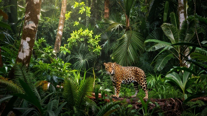 Fauna de Tabasco: DESCUBRE Animales ENDÉMICOS ÚNICOS 7 Jaguar majestuoso en selva tropical exuberante
