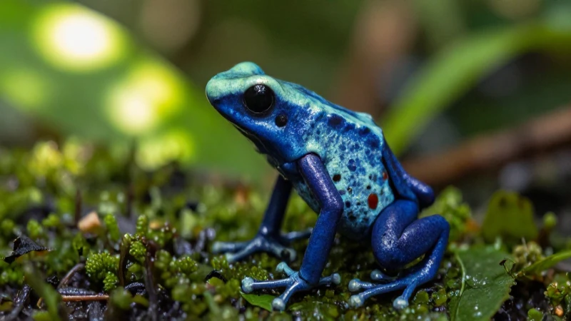 Rana dardo venenosa en exuberante selva mexicana