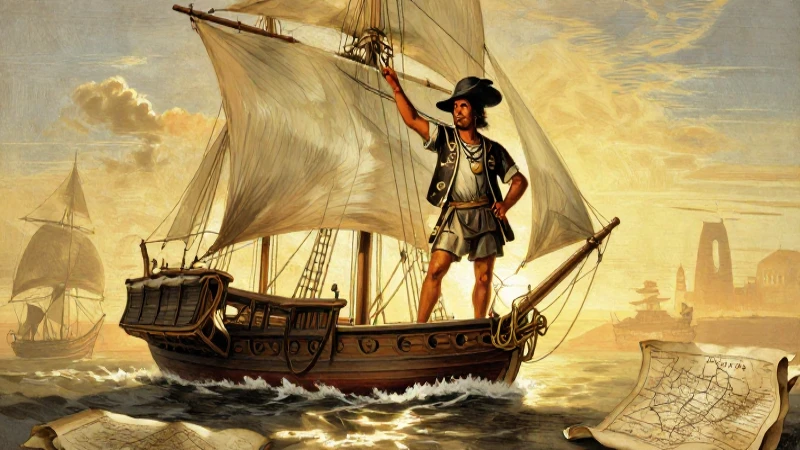 Conquistador español en ilustración histórica romántica