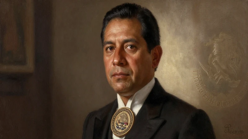 Francisco S. Carvajal: Su Impacto Como Presidente Revelado 10 Retrato sepia de Francisco Carbajal, formal y digno
