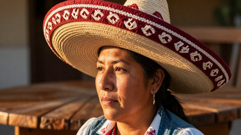 Retrato mexicano soleado, cálido y tradicional