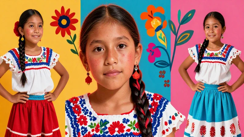 Arte folclórico mexicano, alegre y colorido