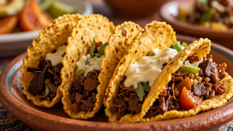 Comida mexicana apetitosa con encanto rústico