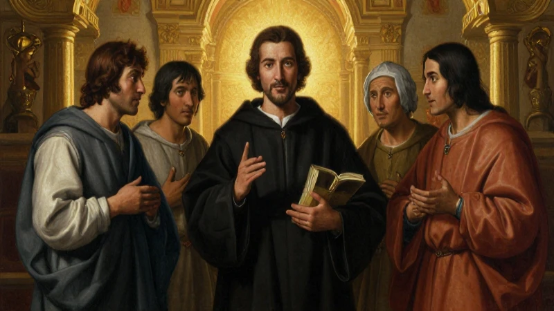 Fray Martín de Jesús: El Apóstol que Transformó México 4 Retrato barroco de indígenas con luz dorada