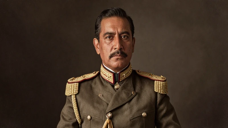 Carranza, retrato formal con iluminación dramática