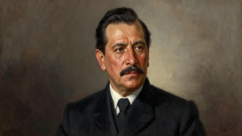 Retrato presidencial de Carranza, estilo óleo mexicano