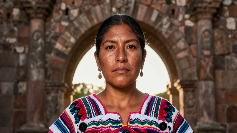 Guachichil: La BRUJA del BARRIO de Tlaxcala y sus MISTERIOS 9 Retrato mestizo, huipil, luz cálida y dramática