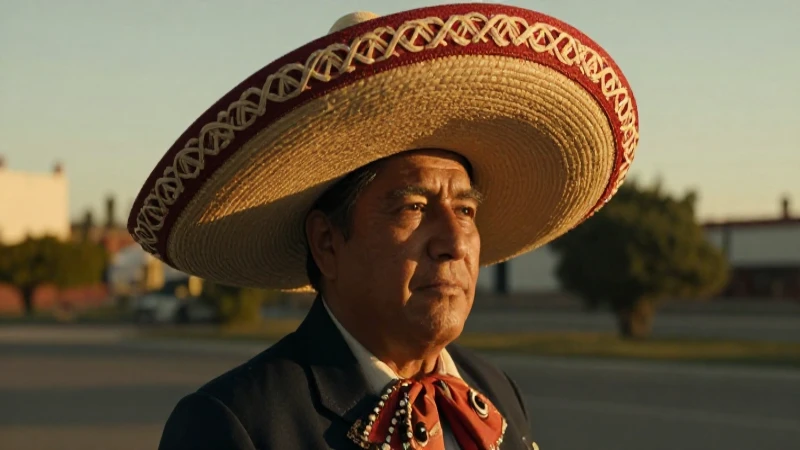 Mexicano, sombrero, luz cálida y piel bronceada