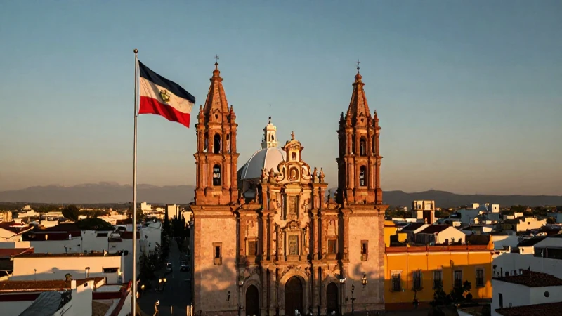 Catedral de Aguascalientes en luz dorada
