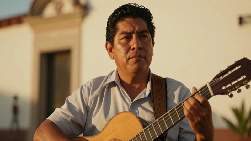 Himno de Chihuahua: Descubre su Letra y Significado Oculto 5 Guitarrista mestizo bajo luz dorada