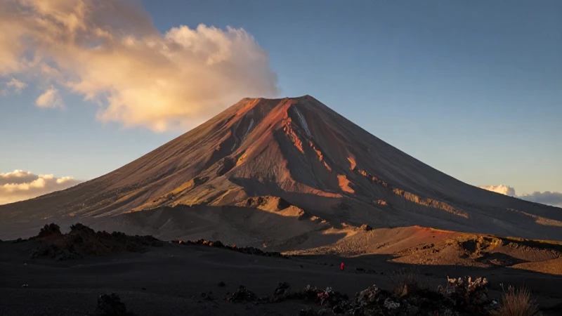 Paisaje volcánico mexicano con luz dorada
