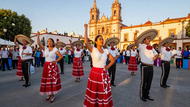 HIMNO DE JALISCO: DESCUBRE la RIQUEZA de GUADALAJARA 6 Mariachi celebra festivamente en Guadalajara al atardecer
