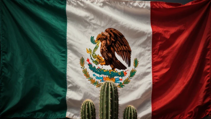 Himno de MÉXICO: Letra COMPLETA y su Significado IMPORTANTE 7 Bandera mexicana: águila en cacto, dramática