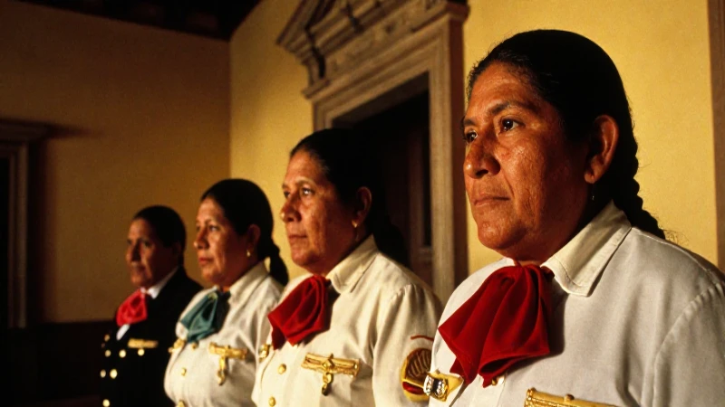 Delegados revolucionarios mexicanos en ambiente cálido y antiguo