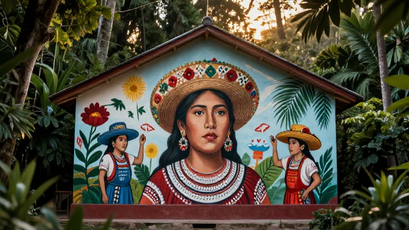 ORIGEN y HISTORIA de CHIAPAS: Descubre su LEGADO CRONOLÓGICO 14 Chiapas: mural zapatista, selva, luz dorada