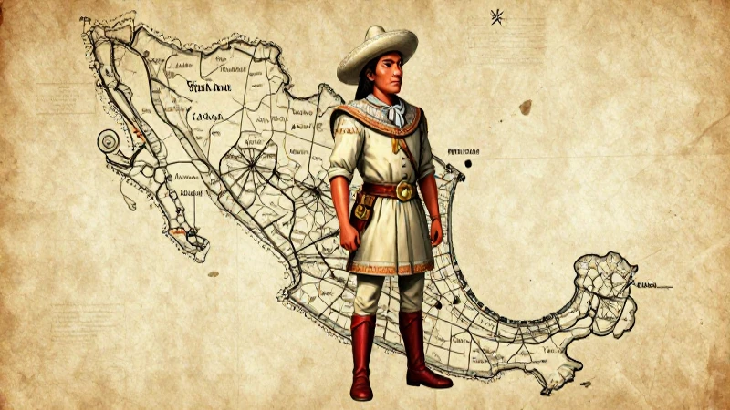 Descubre la Fascinante Historia y Cultura de Coahuila 4 Mapa antiguo ilustra un conquistador mestizo
