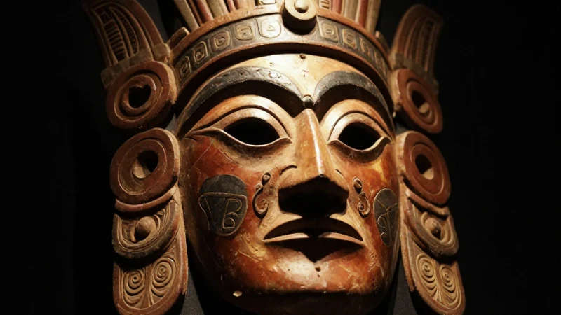 Descubre el Fascinante Legado de la Historia de Michoacán 3 Guerrero purépecha, máscara y luz dramática
