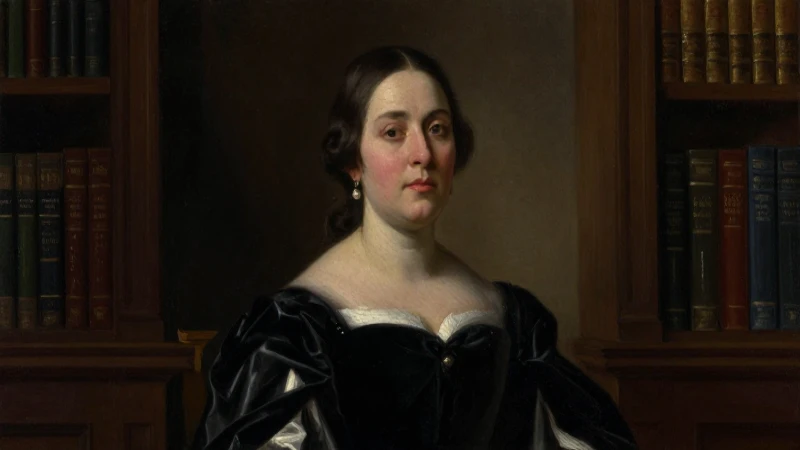 Retrato al óleo de Josefa Ortiz en biblioteca