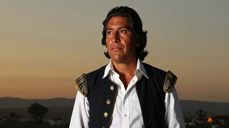 Retrato mestizo, conquistador, luz dorada e histórica