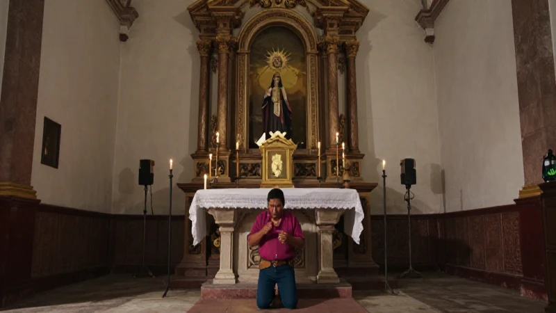 Historia de JESÚS MALVERDE: El SANTO de los NARCOS 4 Capilla mexicana, altar ornamentado y luz tenue