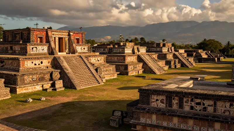 Ruinas antiguas de Tlaxcala, cultura vibrante y paisajes dorados