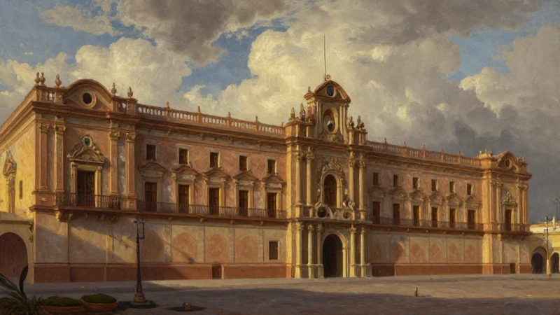 Pintura mexicana con luz dorada y sombras intensas
