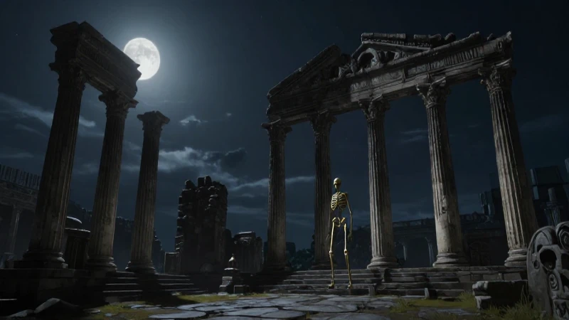 Mitos de GUANAJUATO: Leyendas de TERROR que sorprenderán 5 Ruinas antiguas bajo luna dramática y espectral