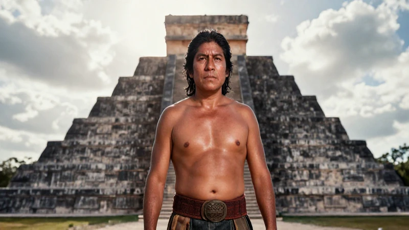 Descubre los Mitos y Leyendas de los Guerreros Fascinantes 4 Guerrero mestizo mexicano, silueta contra pirámide