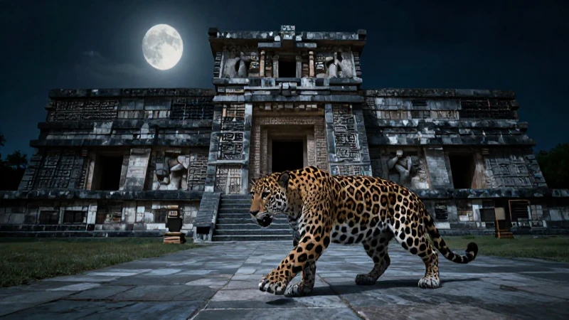Descubre los Mitos y Leyendas de los Guerreros Fascinantes 3 Hombre se transforma en jaguar a la luz de la luna