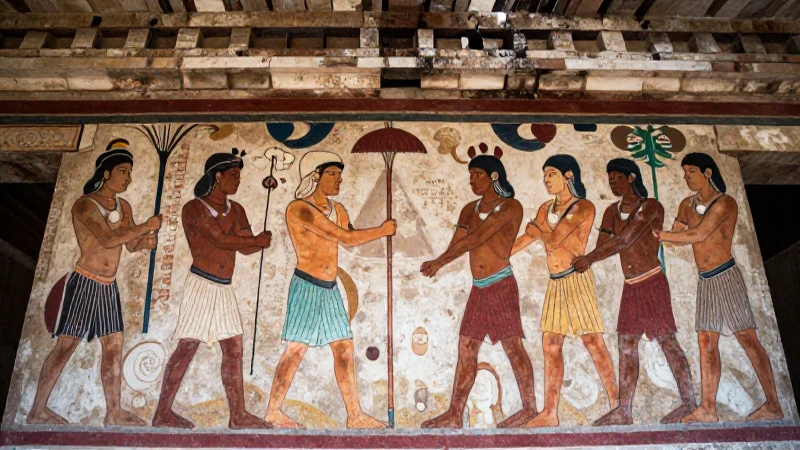 Horizonte Clásico: Maravillas de Ciudades Prehispánicas 4 El mural de Cacaxtla narra una historia vibrante