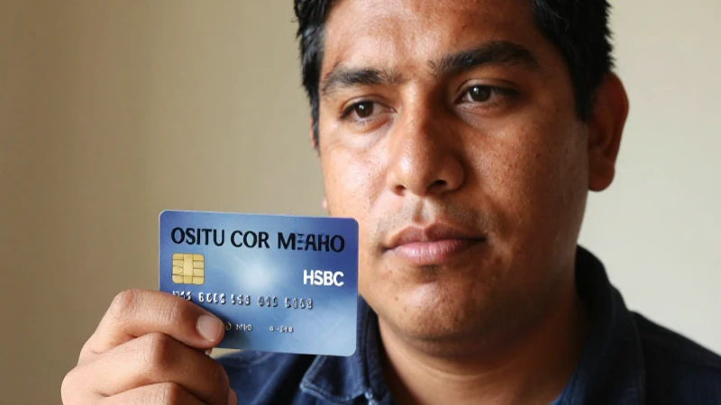 Cómo usar HSBC Control Total para consultas y pagos 6 Mujer mestiza, bronceada, con tarjeta HSBC