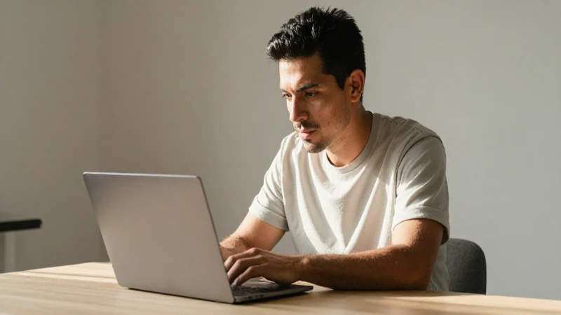 Cómo usar HSBC Control Total para consultas y pagos 7 Hombre mexicano trabaja con luz cálida