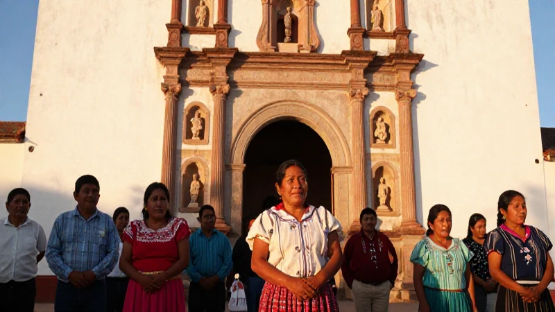 Pueblo mexicano, arquitectura cálida y vibrante