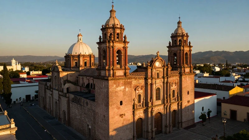 Barroco mexicano bajo la luz dorada