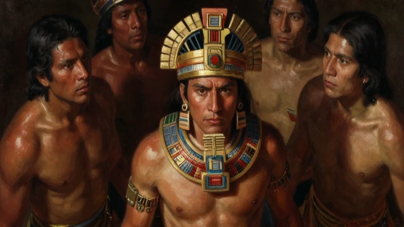 IMÁGENES de la CONQUISTA de MÉXICO - Descubre su HISTORIA 5 Guerrero azteca y conquistador en óleo dramático