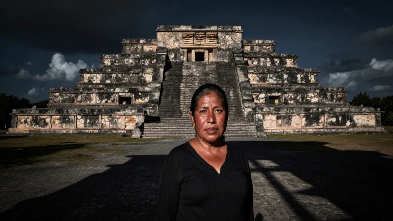 Mitos y Leyendas de México: Historias que Te Sorprenderán 6 Una figura mestiza emerge de ruinas antiguas