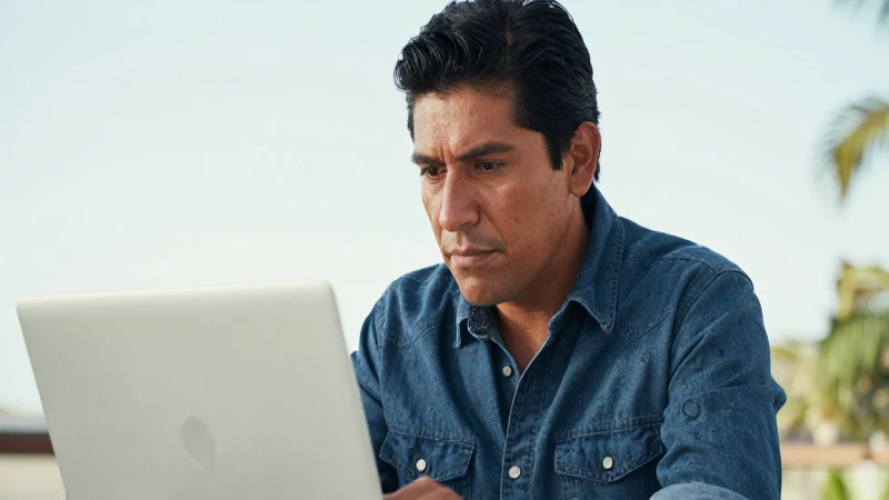 Cómo ingresar a tu cuenta de Infinitum Correo de Telmex 3 Joven mestiza observa laptop a la luz del día
