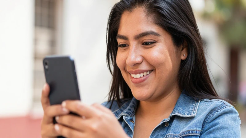 Cómo contratar Internet Amigo de Telcel de forma sencilla 4 Mujer mexicana sonríe bajo luz natural
