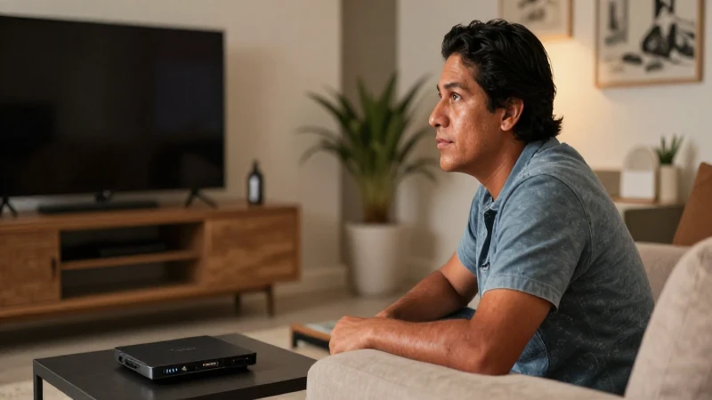 Mestizo ve la televisión en casa